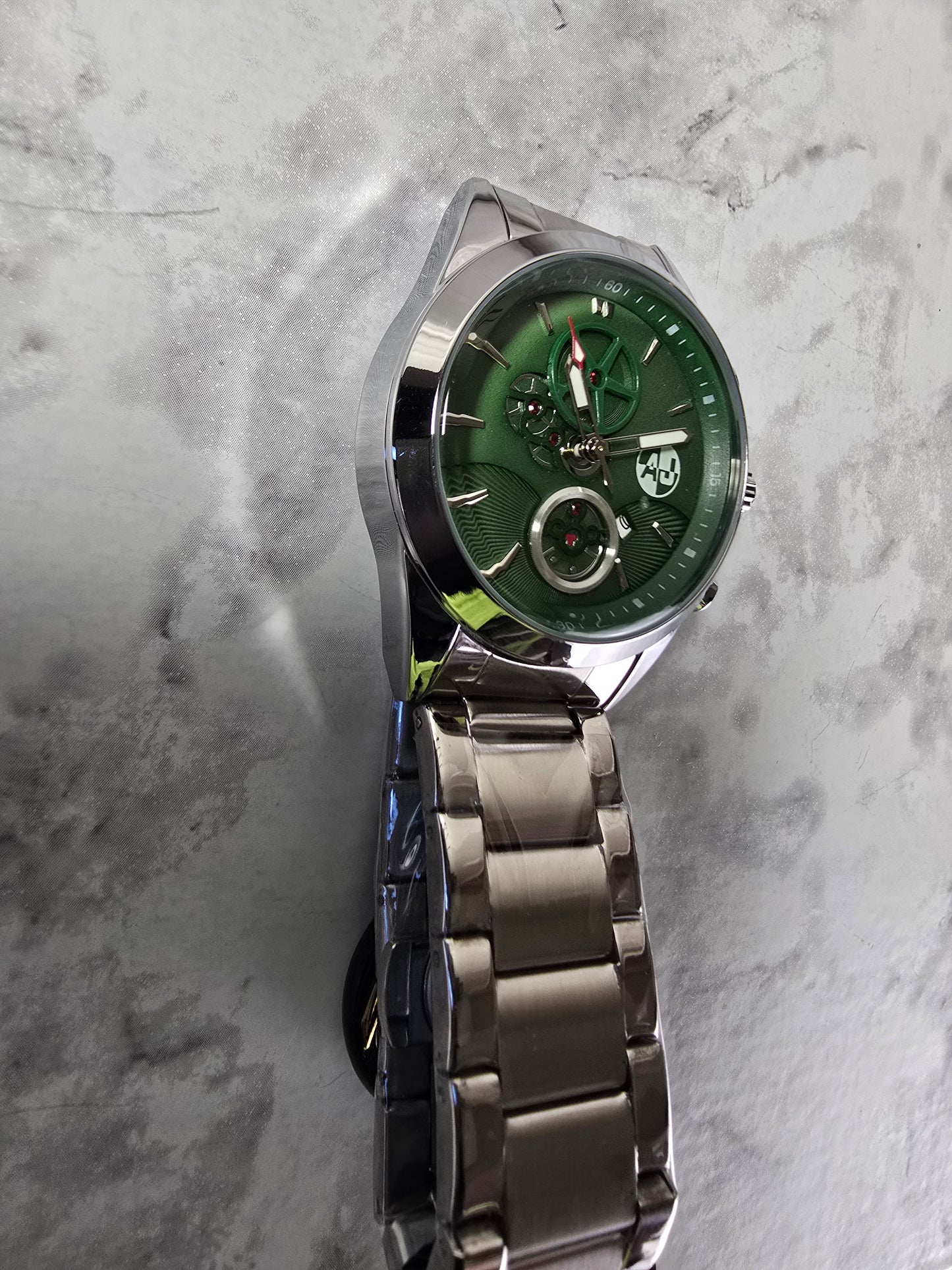 Executive 45mm Stainless Steel Chrono-Style Watch