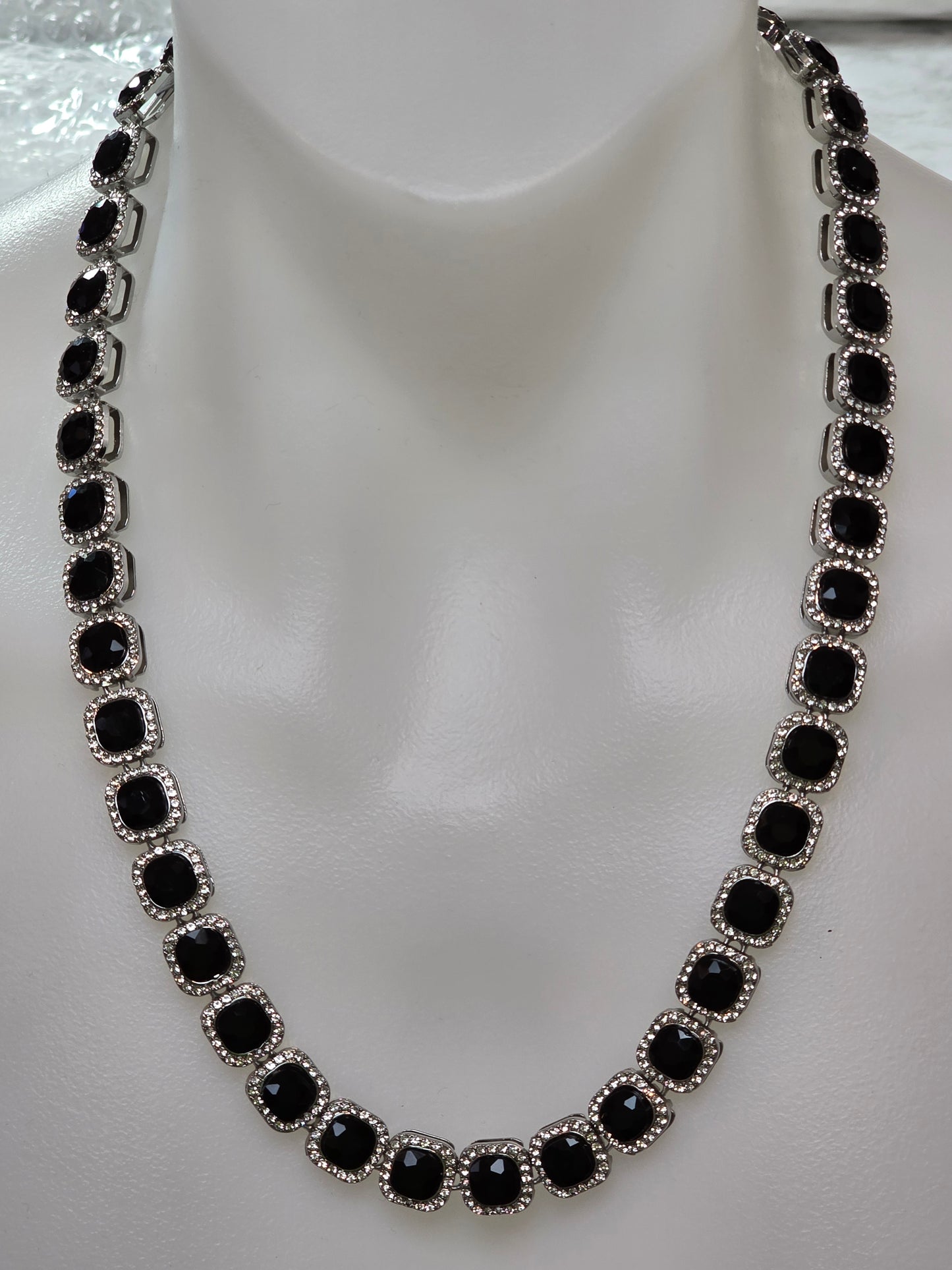 12MM Halo Cushion Cut Vibrant Tennis Necklace