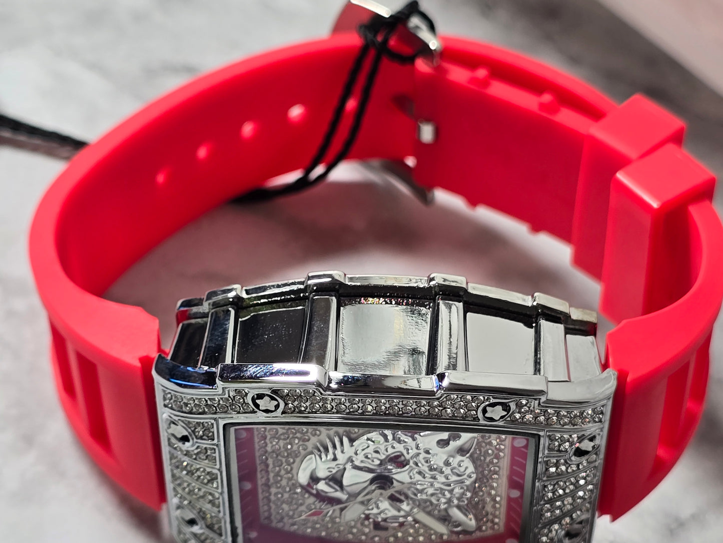 45mm Sports luxury  watch Tiger Face VVS CZ Stones
