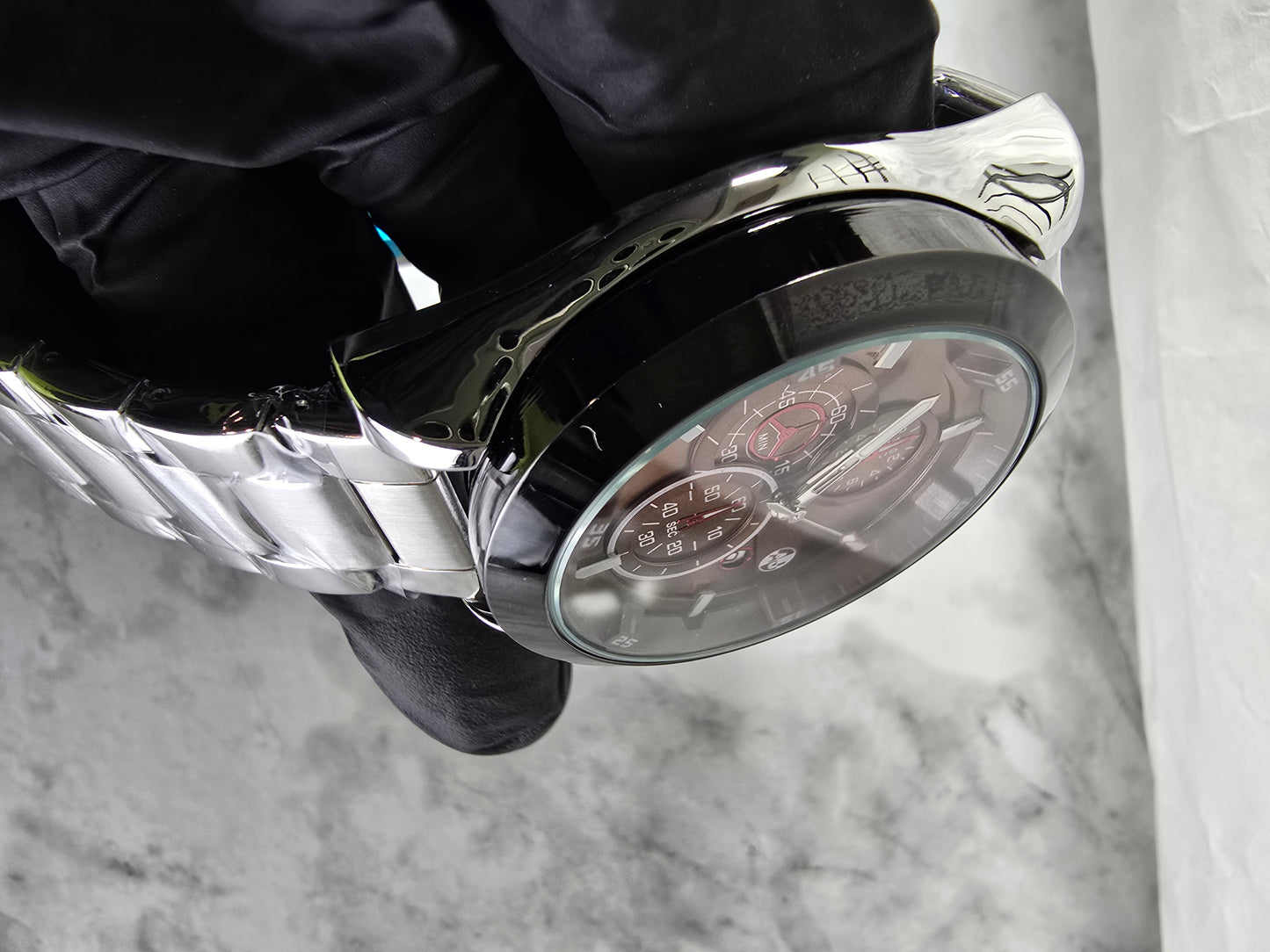 Essential 45mm Stainless Steel Sport Chrono-Style Watch.