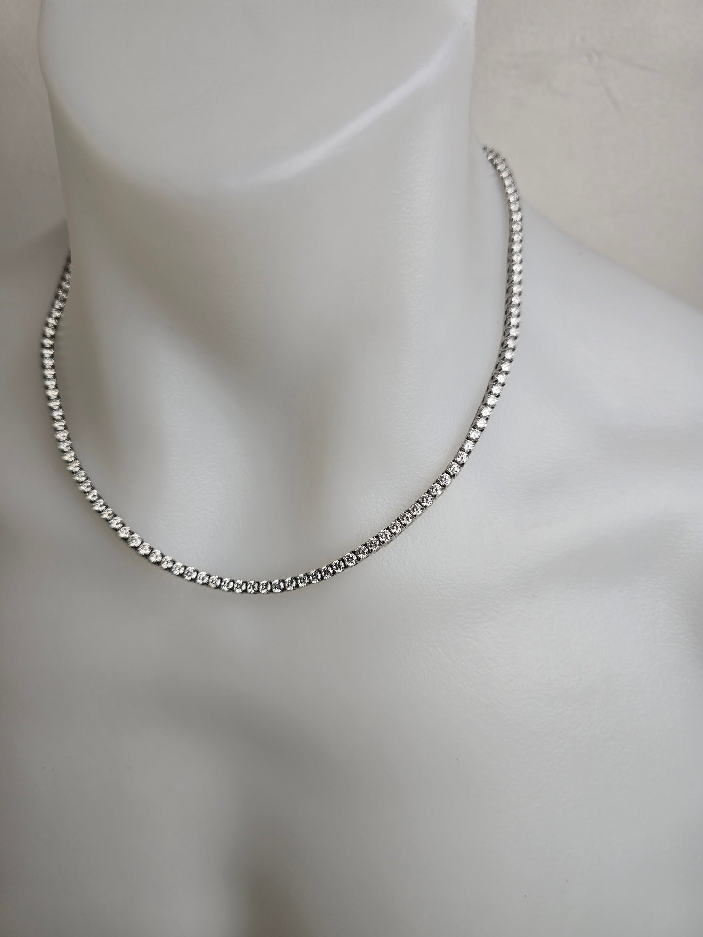 Qorn Signature Series 3mm Moissanite Tennis Chain (18") — Flawless FL D-Color 3EX