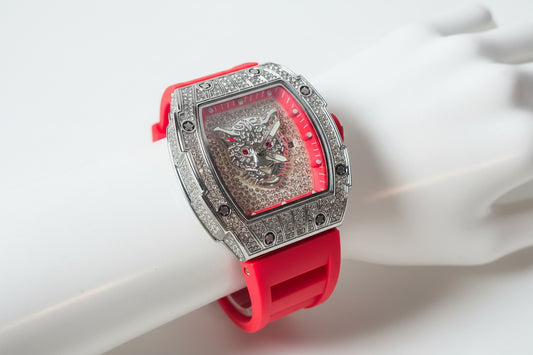 45mm Sports luxury  watch Tiger Face VVS CZ Stones