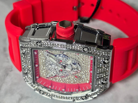 45mm Sports luxury  watch Tiger Face VVS CZ Stones