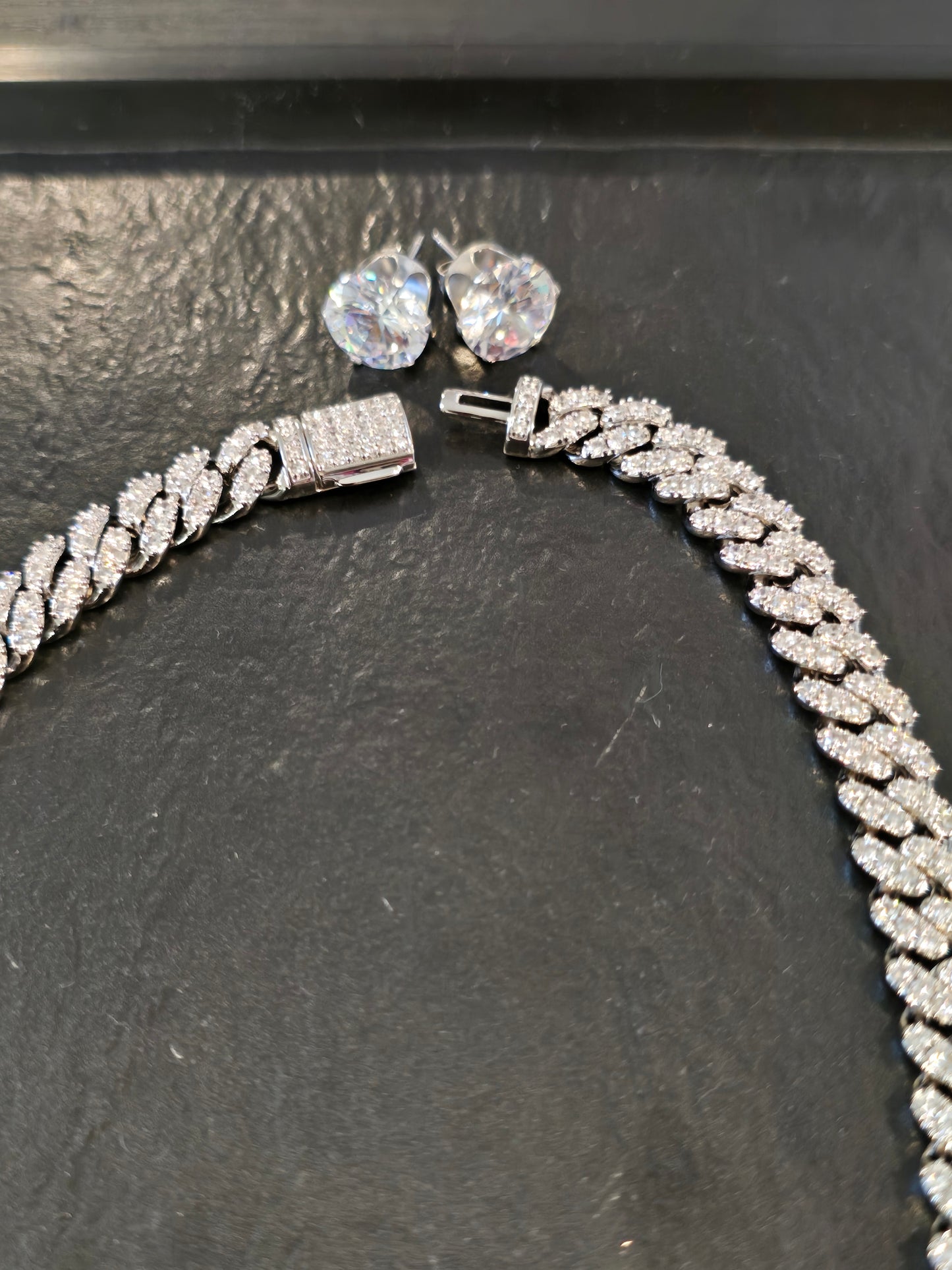 Father's Day Drip Tray Qorn Collective Signature 8mm Miami Cuban Chain, Bracelet & Stud Set