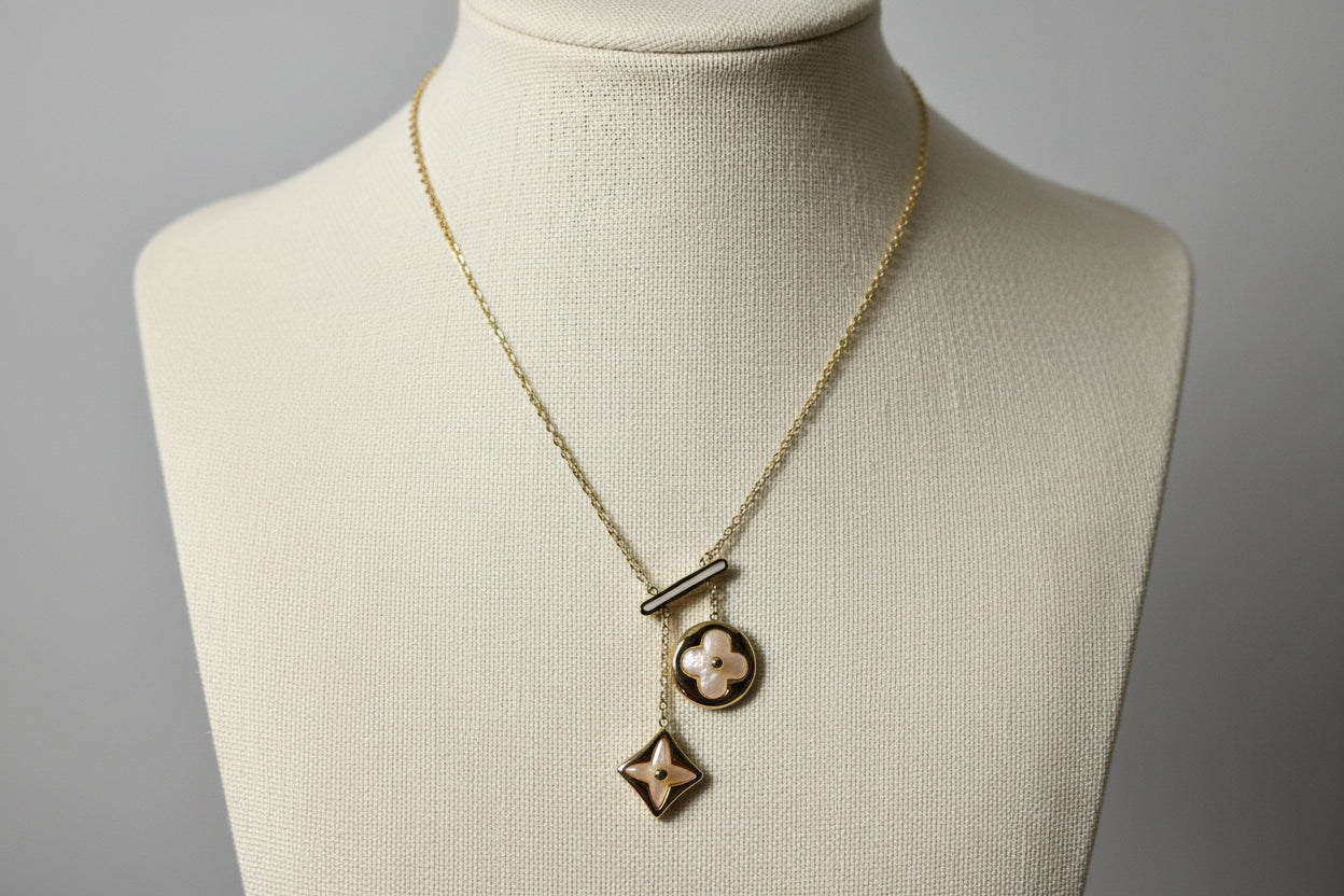 Clover Motif  adjustable Necklace | Premium Stainless Steel