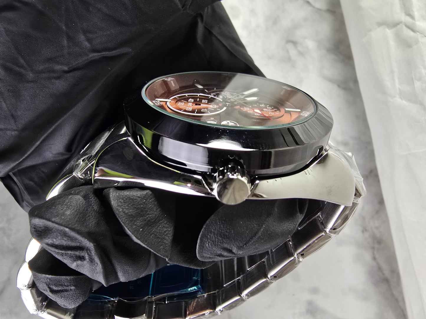 Essential 45mm Stainless Steel Sport Chrono-Style Watch.