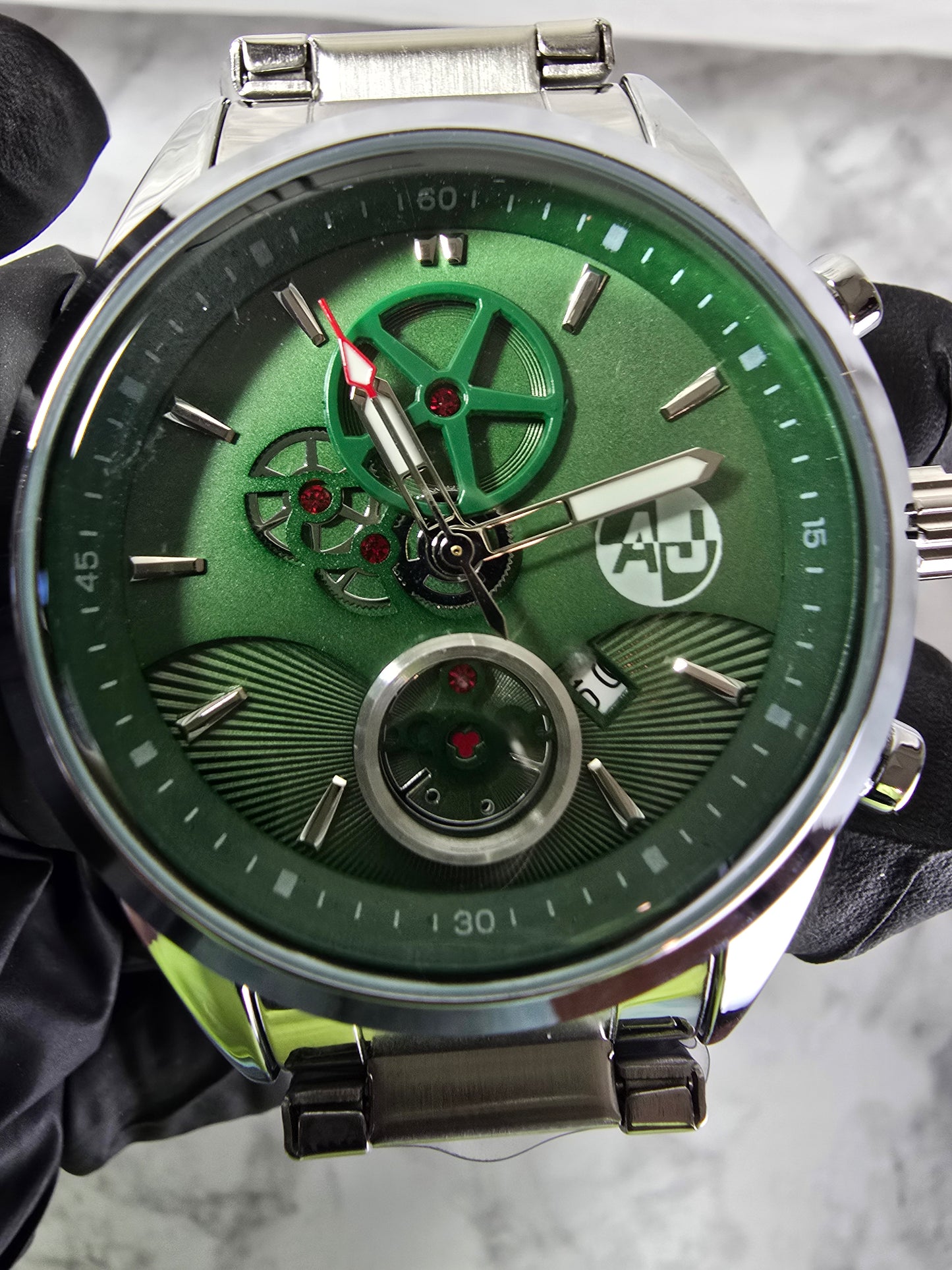 Executive 45mm Stainless Steel Chrono-Style Watch