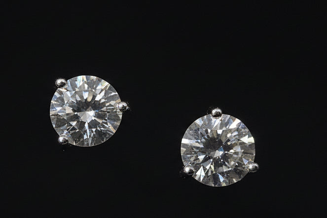 New 925 Sterling Silver Moissanite Stud Earrings (1.56 CTW, VVS-D Color 7mm)