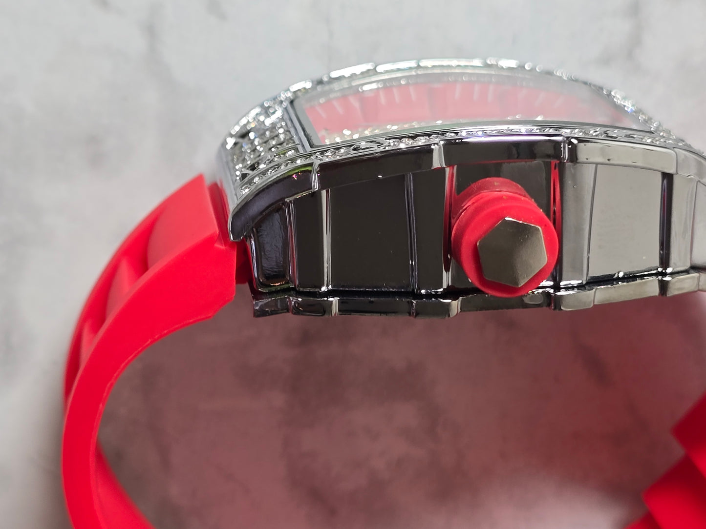 45mm Sports luxury  watch Tiger Face VVS CZ Stones